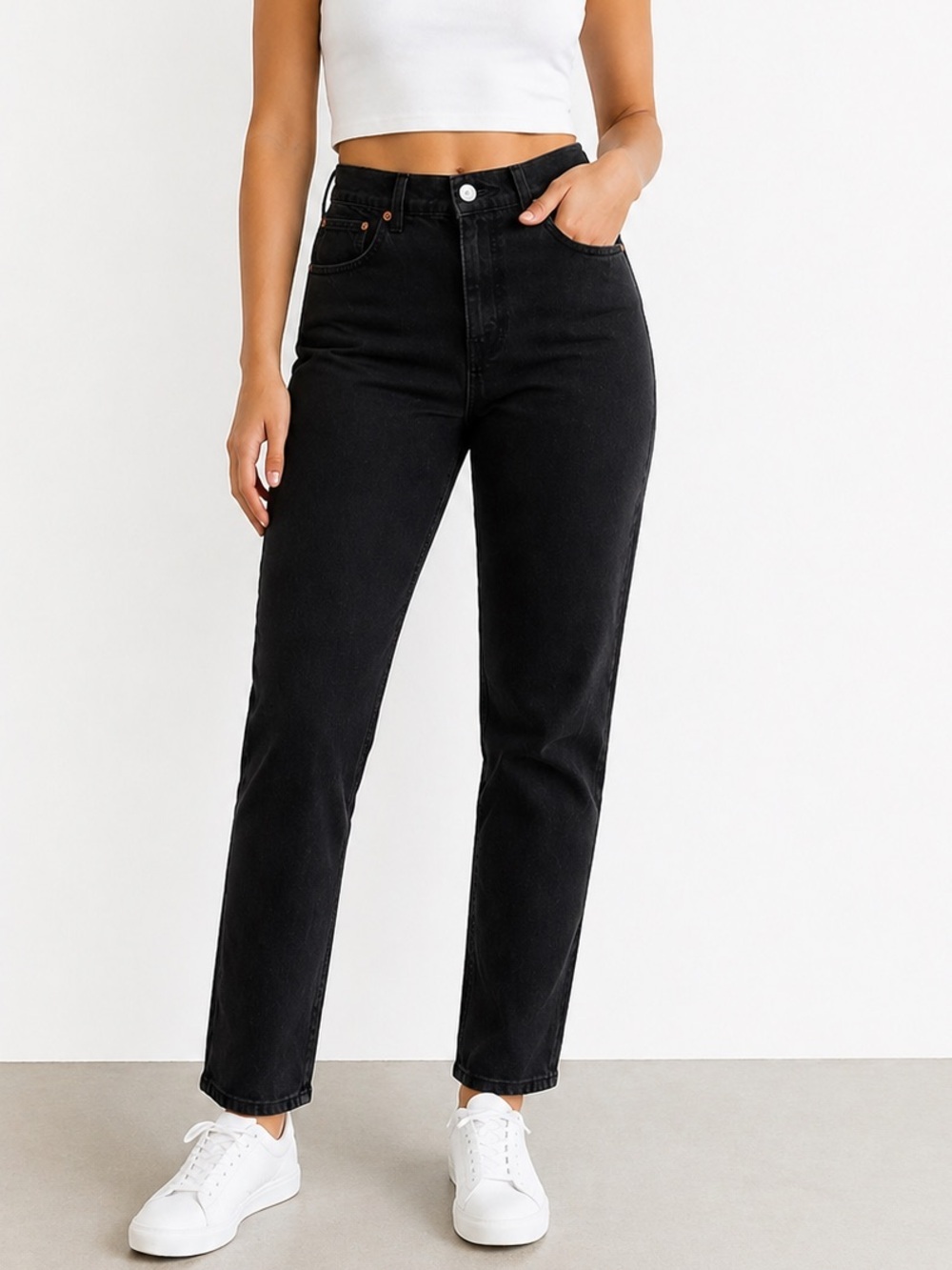 Abercrombie & Fitch High Rise Black Jeans Size 31 Short Straight